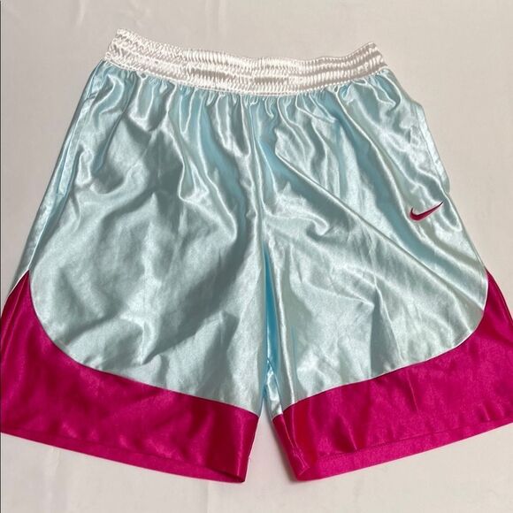Nike Light Blue and Pink Athletic Shorts - Picture 1 of 6
